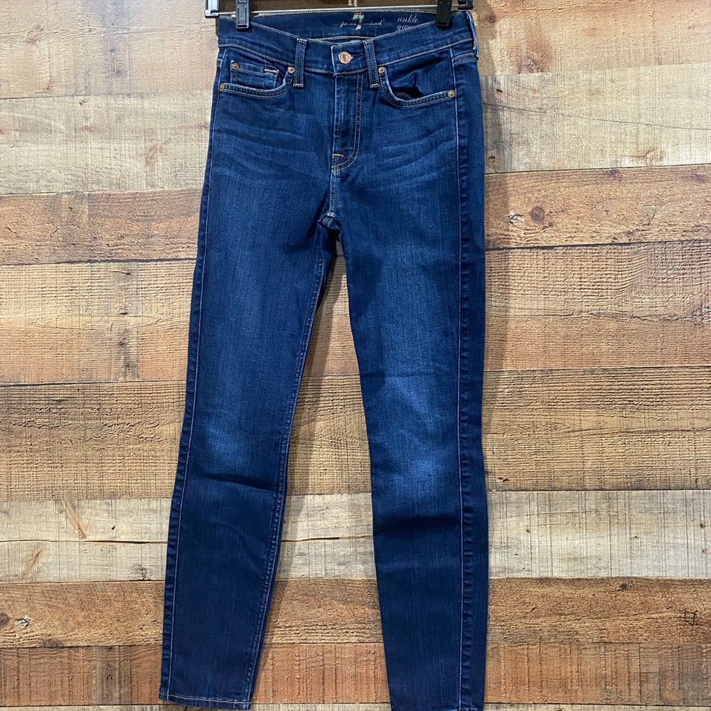 7 For All Mankind Ladies Ankle Gwenevere Size 25 (Inseam 27”)